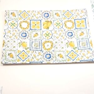 Set of 5 thick vinyl cloth placemats